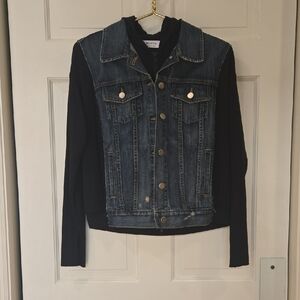Bailey 44 Denim Jacket with Black Sleeves